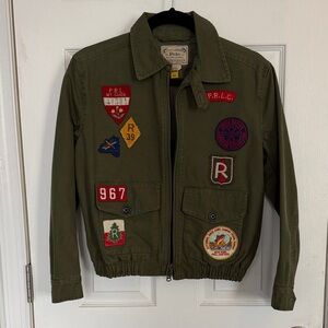 Polo Ralph Lauren Army Green Jacket with Patches
